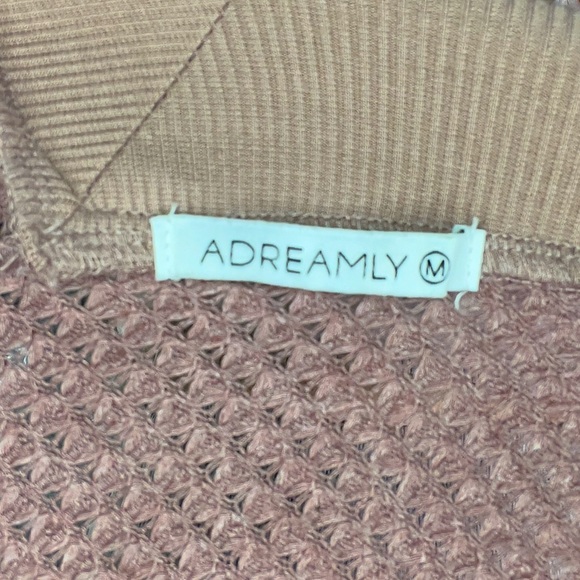 BRAND NEW V-Neck & Back Waffle Knit Long Sleeve Top with Bell Sleeves - Picture 5 of 5